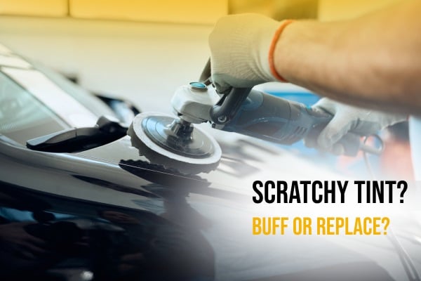window tint scratch repair in las vegas buffering and replacing